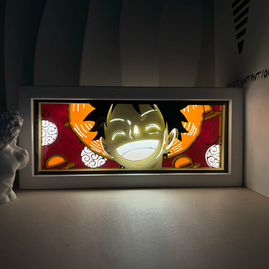 Luffy’s Iconic Smile Shadowbox Lamp – One Piece Adventure Edition