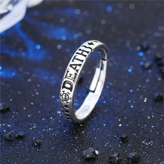 "One Piece Inspired Sterling Silver Rings - Luffy, Ace, Law Designs"